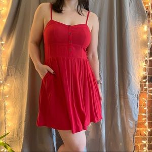Red summer dress